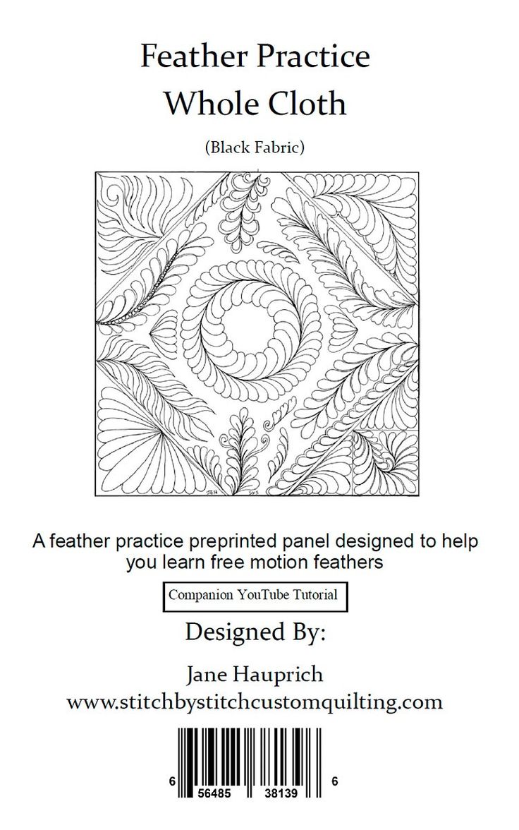 a book cover with the title feather practice whole cloth