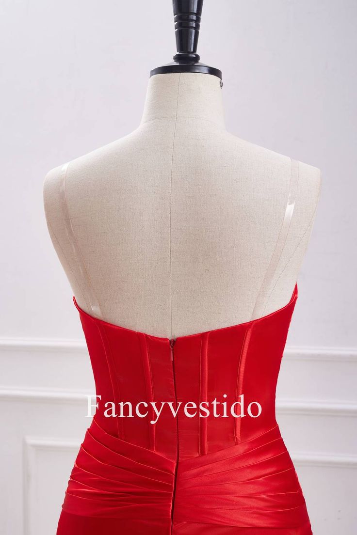 Expertly designed Red Keyhole Corset Fitted Ruched Homecoming Dress features a sweetheart neckline with clear straps for a secure fit, a corset bodice with a keyhole for a touch of allure, and a ruched skirt for a flattering silhouette. Elevate your homecoming look with this statement dress. ♡ SKU: FV12906 ♡ Fabric: Stretch satin ♡ Silhouette: Bodycon ♡ Back Style: Zipper Back ♡ Embellishment: Keyhole ♡ Fully lined & Built with bra ♡ Size: US 2-16. True to the size chart. Check our Size Chart to The Hallow, Red Homecoming Dresses, Corset Bodice, Ruched Skirt, Statement Dress, Stretch Satin, Homecoming Dress, Evening Dresses Prom, British Indian