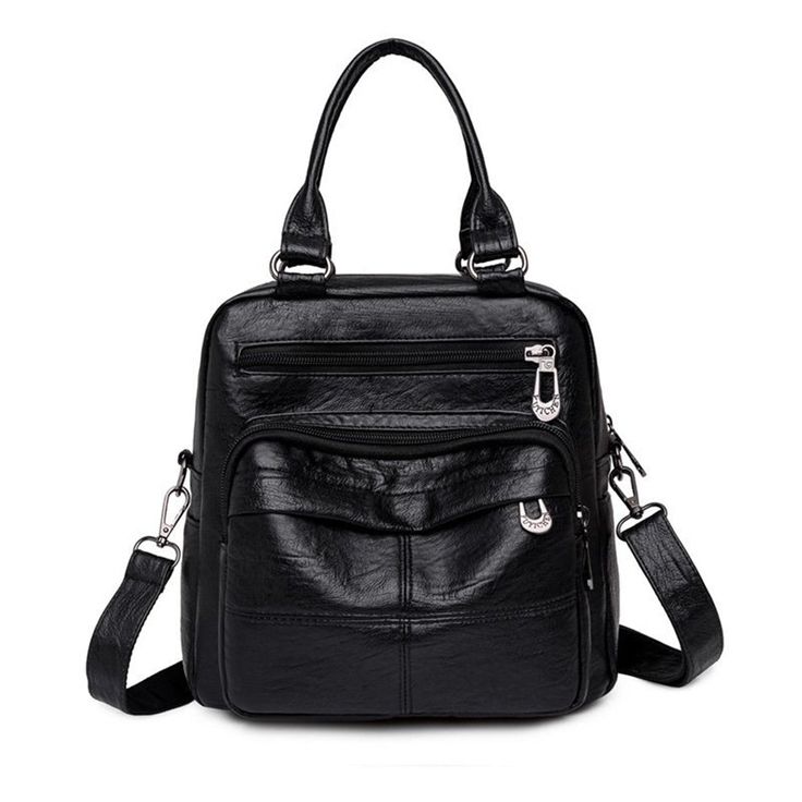 Elevate your style with our stylish PU Leather Women's Backpack! This chic shoulder bag is perfect for the modern woman on the go. The high-quality PU leather material adds a touch of sophistication to any outfit, while the spacious interior allows you to carry all of your daily essentials with ease. Whether you're heading to class or out for a day of shopping, this versatile bag has got you covered. So why wait? Add this must-have accessory to your collection today and make a fashion statement Trendy Large Capacity Leather Backpack, Trendy Large Capacity Leather Shoulder Backpack, Backpack-style Shoulder Bag With Zipper Pocket, Large Capacity Leather Shoulder Backpack For On-the-go, Trendy Leather Backpack Satchel, Trendy Faux Leather Backpack For Daily Use, Trendy Faux Leather Shoulder Backpack, Large Capacity Faux Leather Satchel Backpack, Versatile Faux Leather Backpack With Adjustable Strap