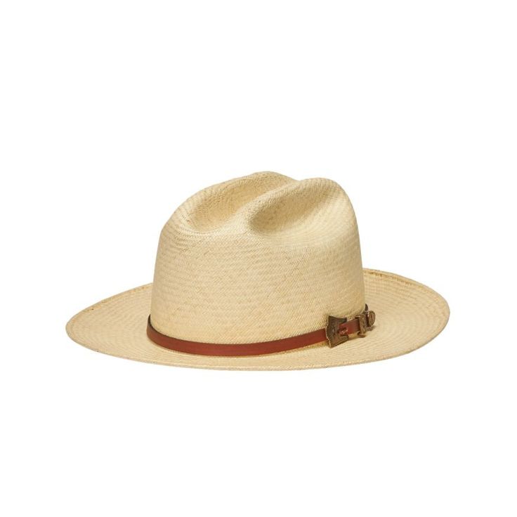 Expertly crafted from genuine Panama straw, the JAYLEE hat boasts a natural color and a 2.75 inch brim. The included brown buckle adds a touch of sophistication to this timeless accessory. Stay cool and chic in the heat with the JAYLEE hat. Formal Wide Brim Hat In Natural Color, Natural Panama Hat For Formal Summer Occasions, Natural Panama Hat For Formal Summer Events, Formal Natural Panama Hat For Summer, Classic Cream Fedora For Beach, Classic Cream Fedora For The Beach, Formal Brimmed Hat In Natural Color, Natural Summer Hat For Formal Occasions, Classic Natural Sun Hat For Kentucky Derby