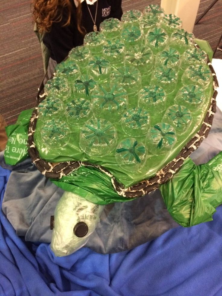 a cake made to look like a turtle on top of a blue sheet covered table