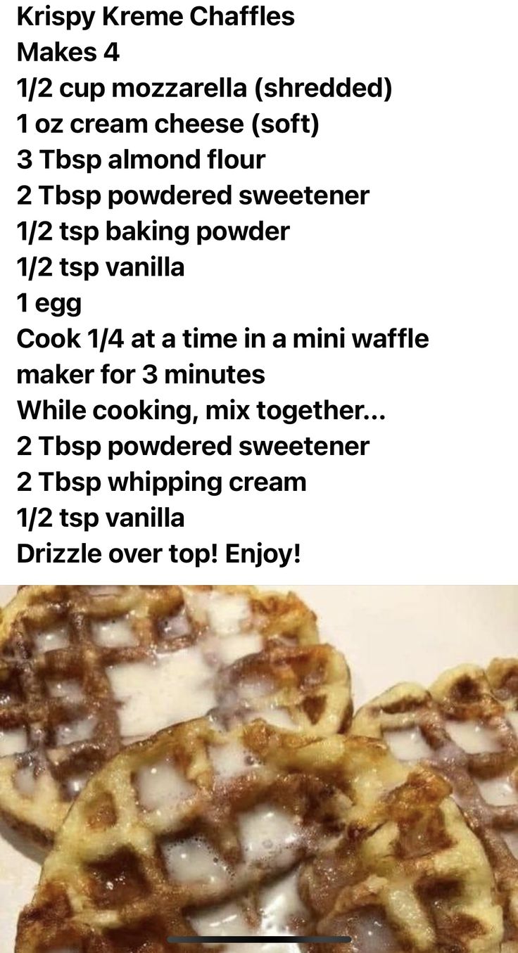 some waffles are sitting on a table with instructions for how to make them