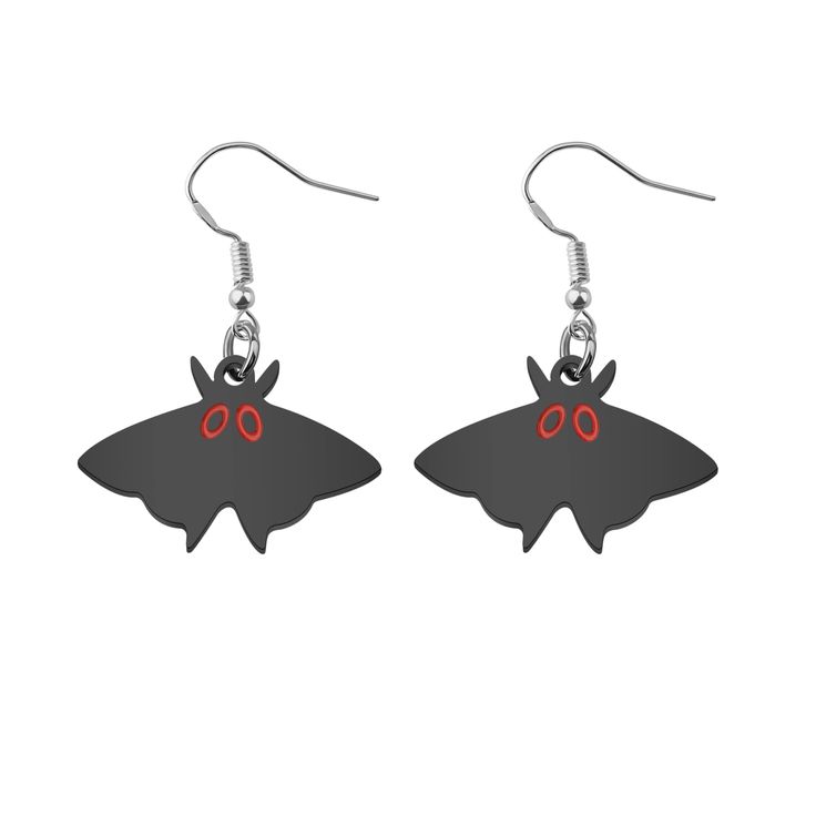 PRICES MAY VARY. Mothman Lover Gift - Looking for some cute earrings to show your love for Mothman? If you are these are the perfect earrings for you! Material – High Quality Stainless Steel; Hypoallergenic and allergy free, a simple and decent accessory would match your outfit perfectly. These earrings are perfect for the Halloween season or all year round! They are very durable and very cute and trendy!! This items will come to you nicely packed in a velvet bag, which is strictly protected fro Monster Creepy, Moth Insect, Boys Jewelry, Crystal Eye, Scene Kids, Halloween Costume Accessories, Halloween Jewelry, Men Earrings, Allergy Free