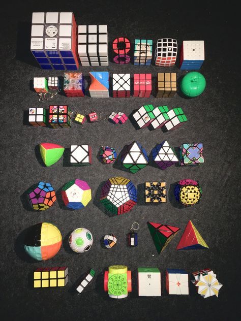 there are many different shapes and sizes of rubix cubes