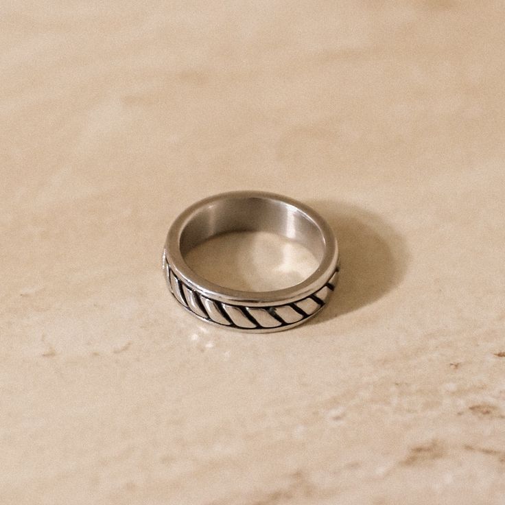 Di Vomo Silver Band Ring Available In Size 8, 9, 10 Guy Rings, Silver Rings Men, Mens Rings, Ring Color, Mens Accessories Jewelry, Silver Band Ring, Silver Man, Silver Band, Band Ring