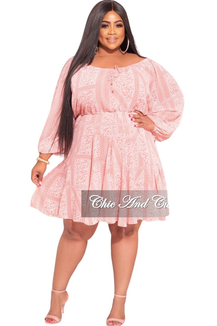 Polyester %: 100 Non-Stretch dress Round neckline Off shoulder Long sheer sleeves Underlining Self tie 100% polyester Hand wash cold Model is wearing a 2x Plus Size Off The Shoulder, Bullet Journal Ideas Templates, Chic And Curvy, Coral Print, Travel Essentials For Women, Off The Shoulder Dress, Stretch Dress, Sheer Sleeves, Pink Dress