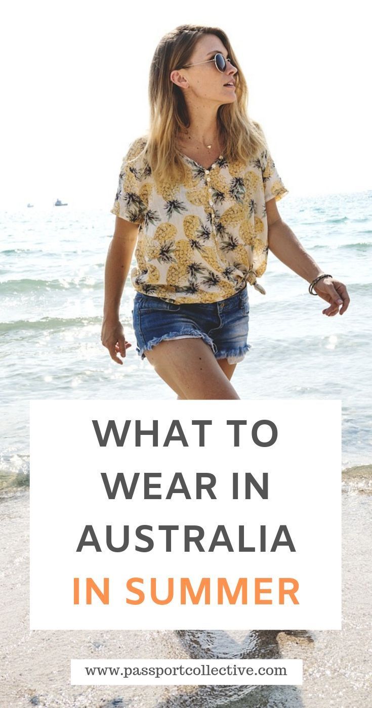 a woman walking on the beach with text overlay that reads, what to wear in australia in summer