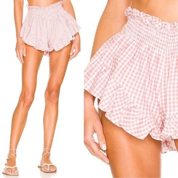 Brand New With Tags! From The Mer Collection, These Shorts Are Perfect For The Beach As A Coverup Plaid Beach Bottoms For Spring, Plaid Bottoms For Beach In Spring, Spring Vacation Gingham Bottoms, Summer Plaid Bottoms For Vacation, High Waist Plaid Summer Bottoms, Spring Vacation Plaid Bottoms, Plaid Bottoms For Spring Vacation, Summer Plaid Bottoms With Ruffles, Casual Ruffled Bottoms For Picnic