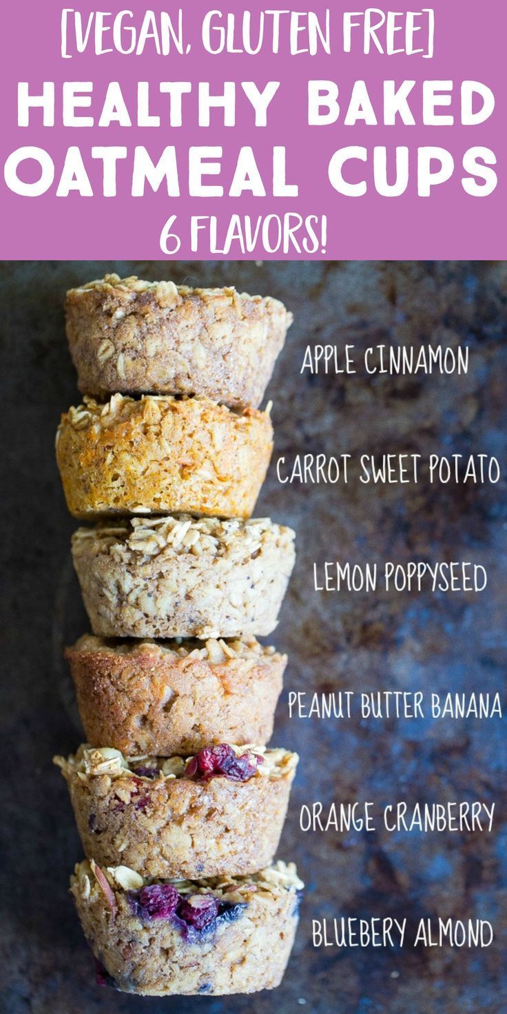 vegan gluten free healthy baked oatmeal cups