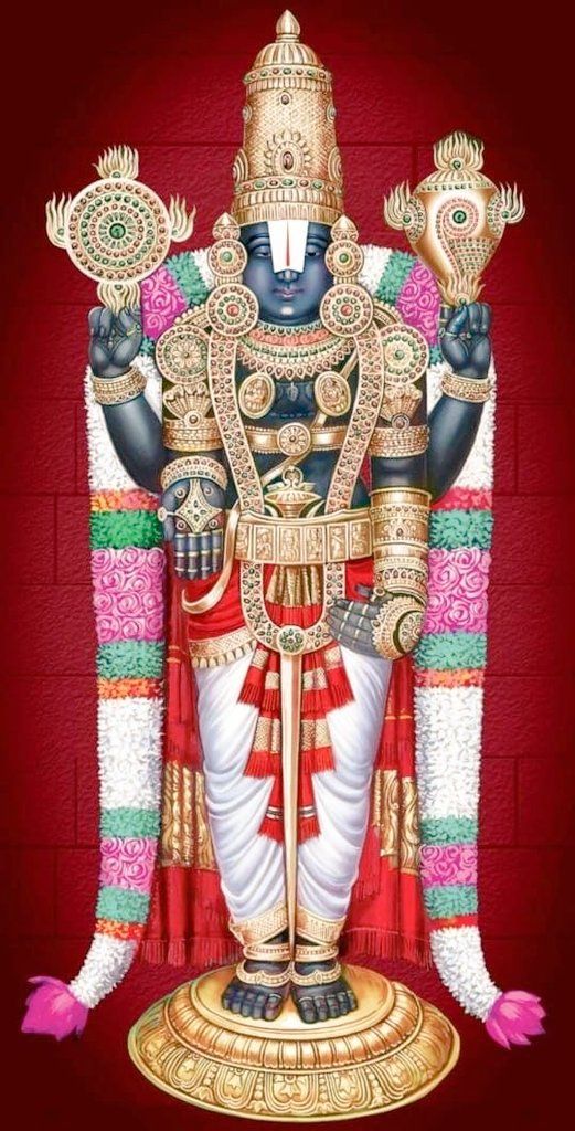 an image of the god in gold and red colors with his hands on his hips