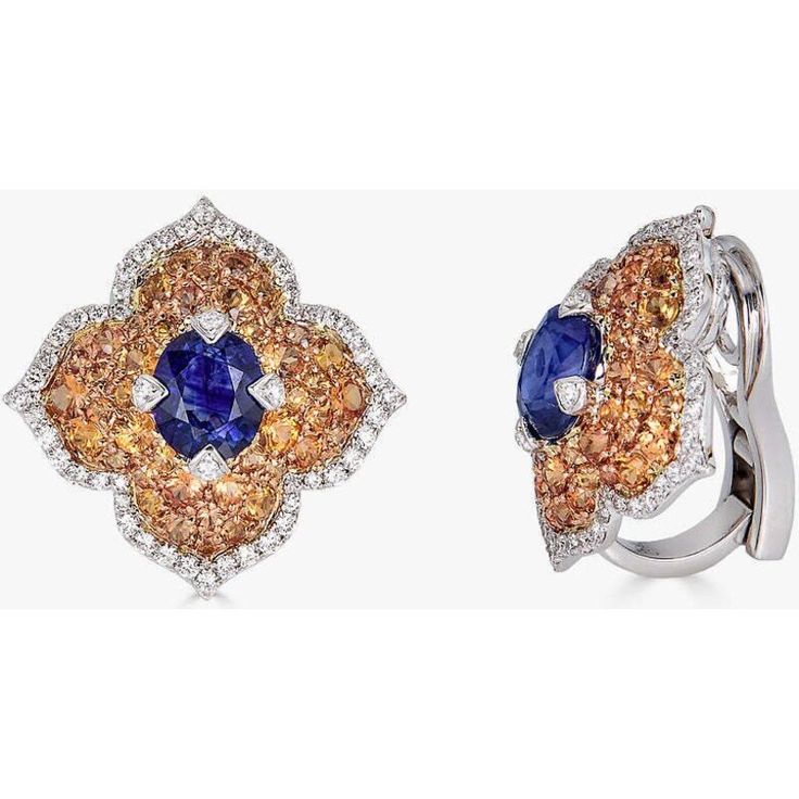 Looking for the perfect gift for your significant other? Look no further than these stunning Pacha earrings from Piranesi. With a total carat weight of 4.45, these earrings feature a breathtaking combination of blue and orange sapphires and white diamonds, set in 18K white and rose gold. The oval blue sapphire is the focal point of each earring, while the round orange sapphire and white diamonds add the perfect touch of sparkle and contrast. These earrings are sure to turn heads and make your lo White Diamond Earrings, Orange Sapphire, Tennis Necklace, Blue And Orange, Fine Jewelry Gift, Significant Other, White Rose Gold, White Diamonds, White Rose