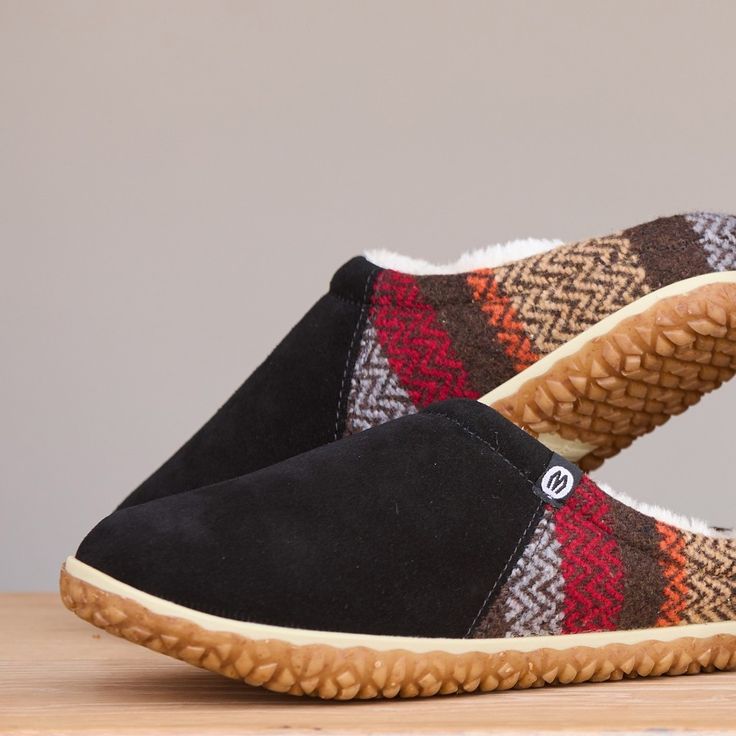 Cozy up in these outdoor-inspired suede and fabric mules after a day spent exploring. Lush pile lining, a removable contoured insole and heavily treaded sole provide support, comfort and traction for an evening of relaxation before your next adventure. Wool Shoes, Slide Slippers, Moccasins Shoes, Collars For Women, Round Toe Heels, Slide Slipper, Moccasins, Clogs, Lush