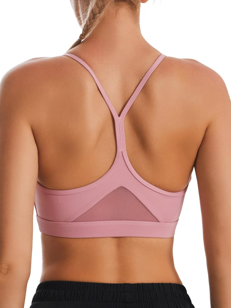 PRICES MAY VARY. 75% Nylon, 25% Spandex Imported Elastic closure Machine Wash Running Tops For Women, Nylon Activewear With Built-in Bra For Sports, Pink Nylon Activewear With Go-dry Technology, Nylon Sports Bra With Built-in Bra For Gym, Nylon Sports Bra With Built-in Bra For Training, Light Exercise Racerback Sports Bra, Medium Support Sports Bra With Mesh Back For Gym, Sports Bra With Mesh Back For Gym, Compression Sports Bra With Mesh Back For Gym