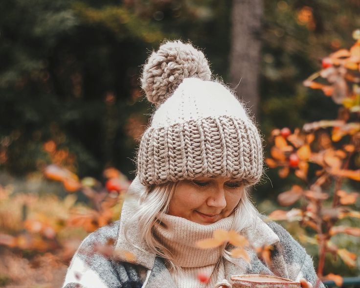 Big Pom Pom hat, Big head beanie, Slouchy beanie women, Hand knit hat, Wool hat,  Winter hat, Pom pom  beanie, Oversized beanie by SPLOTEKA, WOOLY POM POM This WOOL hat is great for cool weather. Trendy hat whit very big pom pom It's  handmade of wool whit alpaca wool yarn of good quality. It is thick, warm, very fluffy and cozy It is very Thick and very warm hat with a large pom-pom. It is soft, fluffy and soft to the touch. You won't want to take it off once you put it on. You can also wear it Warm Bonnet Cap For Fall, Warm Fall Bonnet Cap, Cozy Crochet Hat For Outdoor Fall Wear, Warm Hat For Outdoor Fall Use, Warm Crochet Hat For Outdoor Fall Activities, Warm Crochet Hat For Outdoor Fall Use, Fall Outdoor Beanie Hat, Fall Outdoor Beanie Bonnet, Outdoor Fall Beanie Bonnet