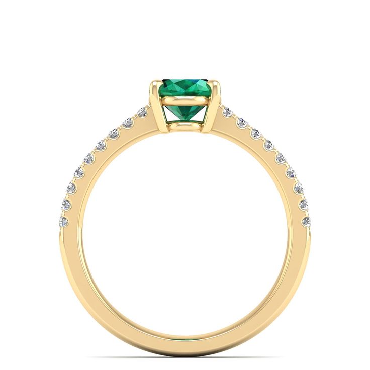 This exquisite ring features a stunning oval emerald stone surrounded by sparkling diamonds, creating a timeless and elegant piece of jewelry. The emerald's rich green color is beautifully complemented by the brilliance of the diamonds, making it a perfect choice for special occasions or as a luxurious everyday accessory. Metal: 14K Gold Setting Type: Prong Rhodium Finish: Yes, on White Gold Gemstone Details: Gemstone: Emerald Shape: Oval Average Dimensions: 8.00 x 6.00 MM Quantity: 01 Average C Emerald And Diamond Ring, Dance Jewelry, Rich Green, Birthstone Gifts, Ring Pendant Necklace, Emerald Stone, Everyday Accessories, Sparkle Diamonds, Mens Wedding Bands