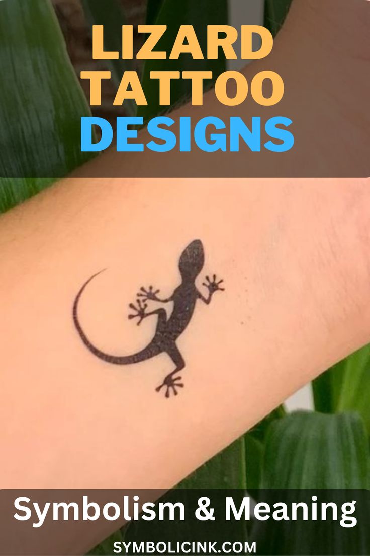 Lizard Tattoo Ideas and Designs Lizard Tattoos For Women, Lizard Wrist Tattoo, Arizona Lizard Tattoo, Geico Lizard Tattoo, Lizard Tattoo Meaning, Small Lizard Tattoos For Women, Lizard Tatoos Design, Little Lizard Tattoo, Gecko Tattoo For Women