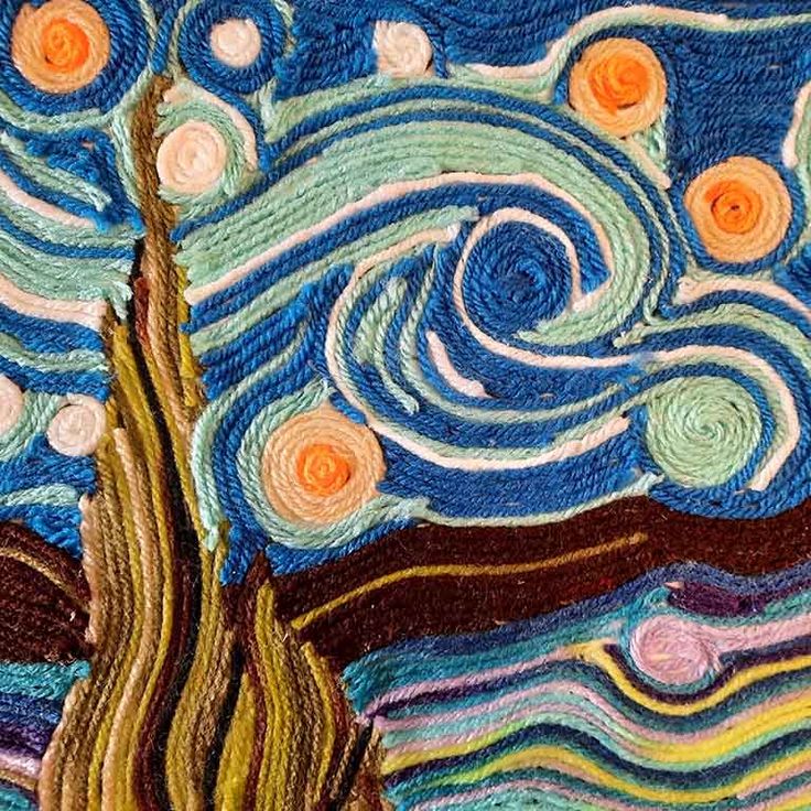 an image of the starry night painting