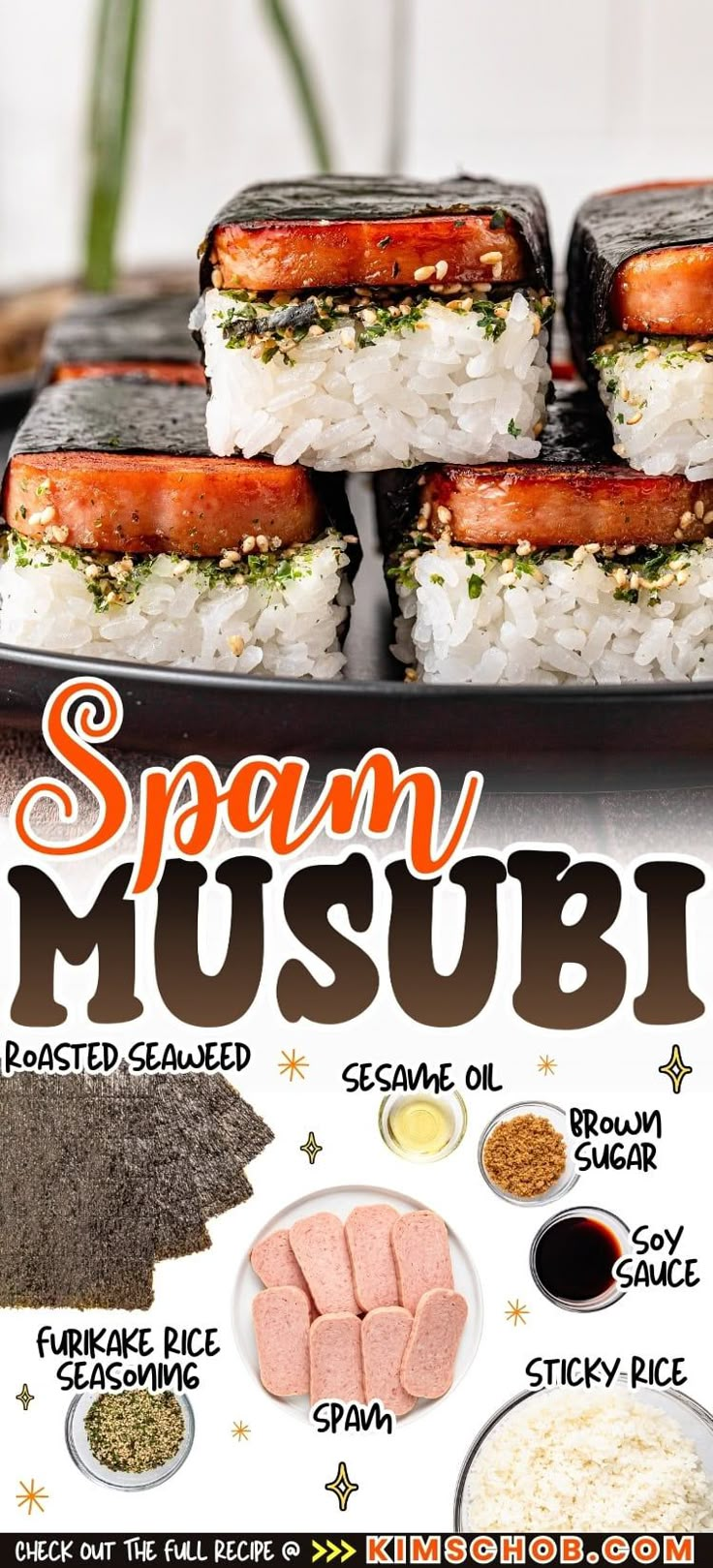 an advertisement for spam musubi is shown in this advertisment