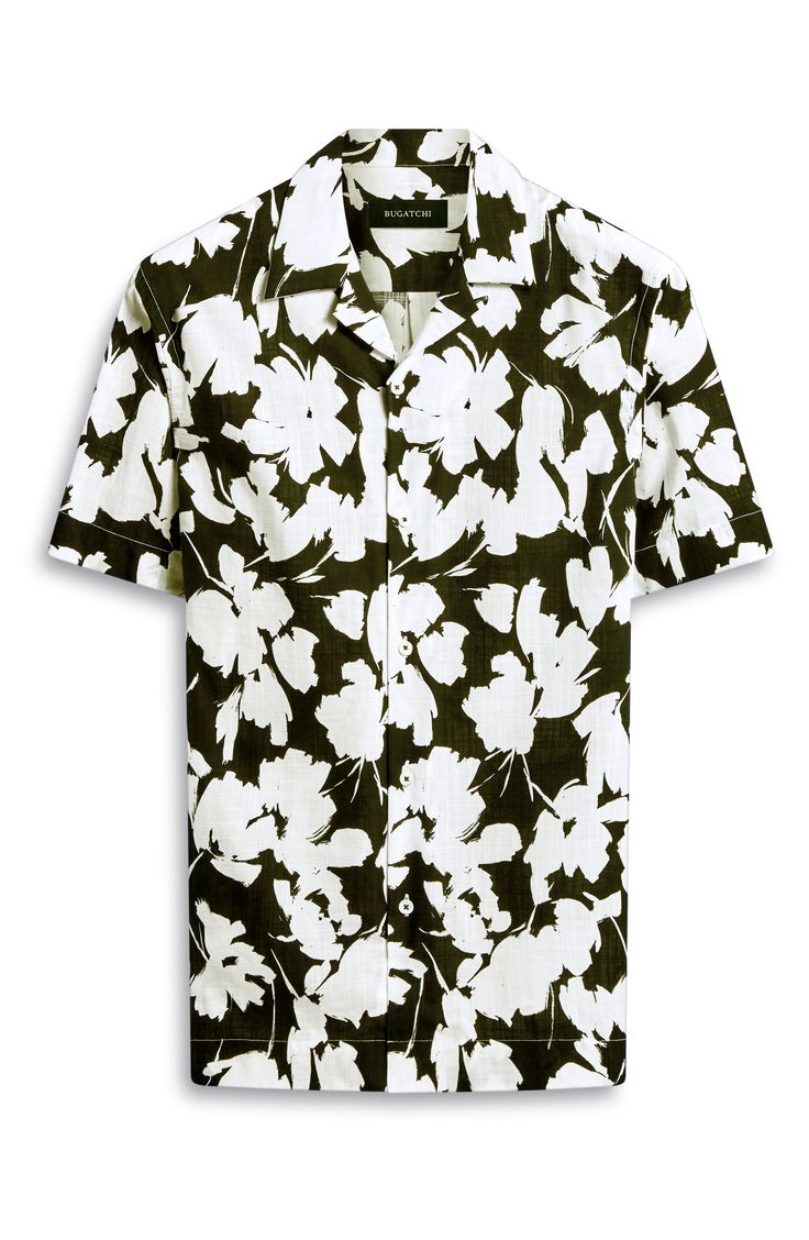 Scattered flowers invite relaxing breezes in a camp shirt made of softly slubbed linen and styled to keep you relaxed and comfortable on sunny days. 29 1/2" length; 45" chest (size Medium) Front button closure Convertible collar Short sleeves 100% cotton Dry clean or machine wash, line dry Imported Casual Linen Tops With Floral Print, Spring Green Camp Shirt With Floral Print, Green Floral Print Camp Shirt For Spring, Spring Collared Shirt With Hibiscus Print, Spring Hibiscus Print Collared Shirt, Spring Hibiscus Print Shirt With Camp Collar, Spring Relaxed Fit Hibiscus Print Shirt, Spring Hibiscus Print Relaxed Fit Shirt, Spring Collared Camp Shirt With Hibiscus Print