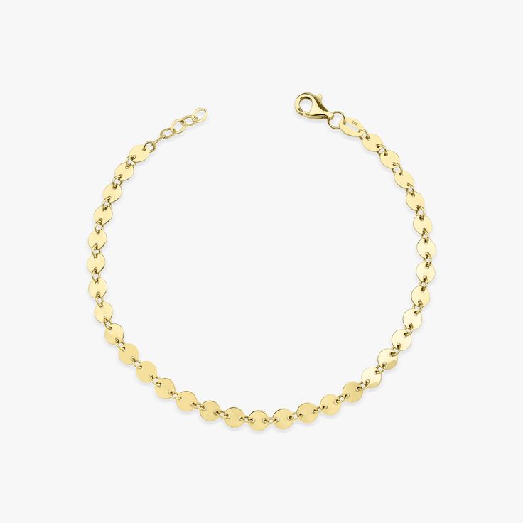 Our new simple and elegant circle chain bracelets, as always made in 14k solid gold. You can wear this bracelet with a free mind without worrying about water, perfume, or conditioner contact since real gold never tarnishes and keeps its beautiful shine.★ Bracelet Features (this listing is for a single bracelet only)• Gold Kt: 14K Solid Gold (all pieces are stamped for authenticity)• Available Gold Color: Yellow Gold• Chain Width: 4.0 mm 14k Gold Bracelets Fine Jewelry, Classic Gold Bracelet With Adjustable Chain, Hypoallergenic 14k Yellow Gold Chain Bracelet, Minimalist Round Gold Bracelet For Everyday, Minimalist Yellow Gold Hypoallergenic Bracelets, Tarnish Resistant White Gold Round Chain Bracelet, Tarnish-resistant White Gold Round Chain Bracelet, Minimalist Hypoallergenic Yellow Gold Bracelets, Yellow Gold Round Charm Bracelet For Everyday Wear