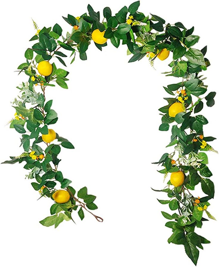 the letter o is made up of lemons and leaves