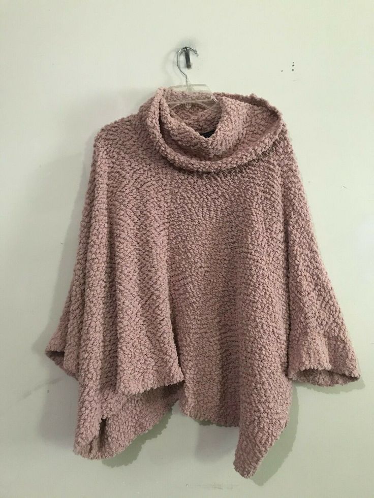 Romeo & Juliet Coutu Size S Plush Pink Poncho Cape Sweater Turtle Neck Top Women Measurements: Chest 44.5 inches arm to arm pit Length 21 inches Shoulder to hem 77% polyester 23% Acrylic RN# 147635 Cozy Long Sleeve Poncho One Size, Cozy One Size Poncho With Long Sleeves, Cozy One Size Long Sleeve Poncho, Cozy Acrylic Poncho, Cozy Pink Poncho For Fall, Pink One-size Poncho For Fall, Pink One Size Poncho For Fall, One Size Cozy Cape Sweater, One-size Long-sleeve Acrylic Poncho