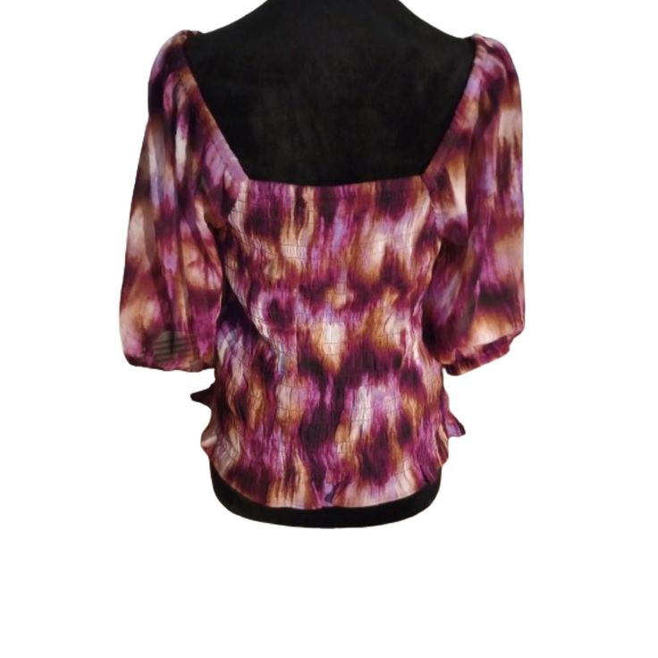 New With Tags, Old Navy Fall Colors Abstract Pattern With Puff Sleeves And Elastic Center. Can Be Worn Off Shoulder. See Photos For Material & Measurements. Cross Posted Casual Purple Puff Sleeve Blouse, Casual Purple Blouse With Puff Sleeves, Fitted Multicolor Puff Sleeve Top, Casual Purple Puff Sleeve Tops, Chic Purple Puff Sleeve Blouse, Fitted Purple Padded Blouse, Fitted Mauve Top For Fall, Multicolor Fitted Blouse With Puff Sleeves, Fitted Multicolor Puff Sleeve Blouse