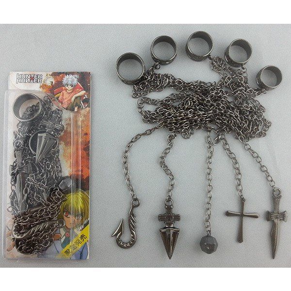 Hunter x Hunter Kurapika Five Darts Kurapika Chains, Hunter X Hunter Kurapika, Grunge Accessories, Hunter Outfit, Anime Jewelry, Selfie Camera, Anime Accessories, Ring Chain, Hunter Anime