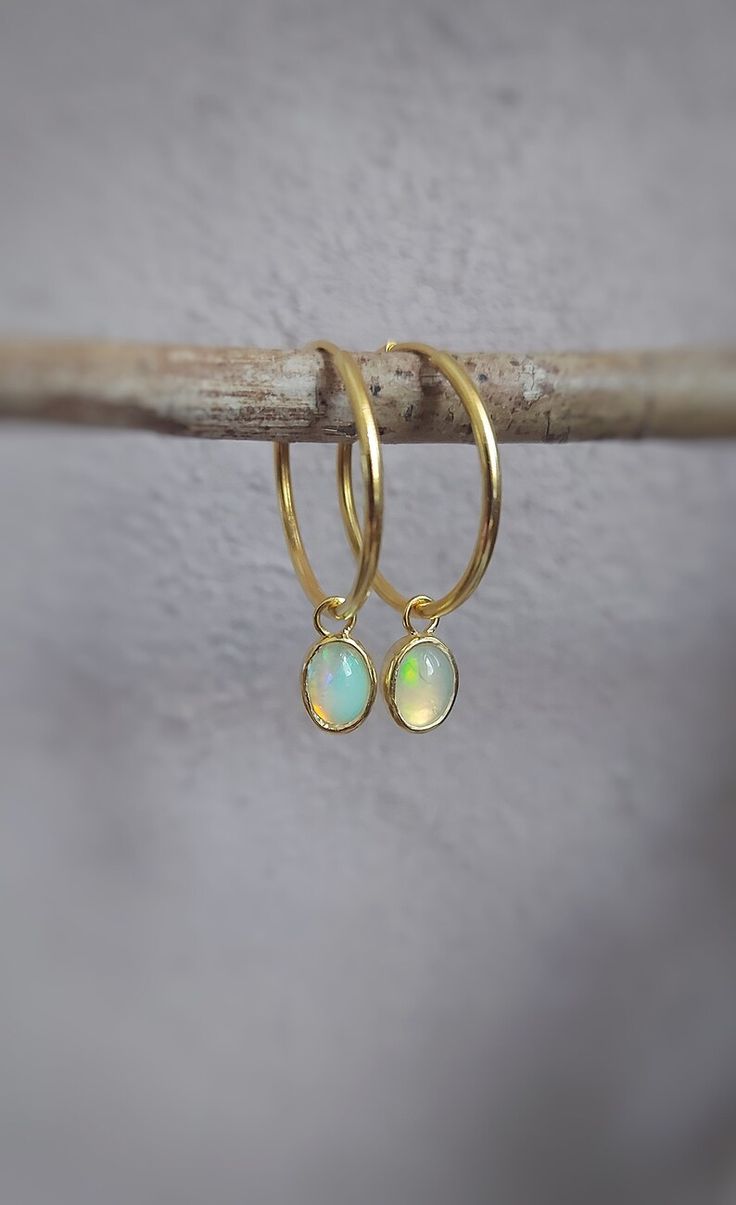 Silver Opal Earrings, Silver Hoop Earrings With Gemstone, Gift for Mom, Gold Plated Opal Earrings, Christmas Gift Idea, Minimal Earrings - Etsy Opal Huggie Earrings Gift, Small Hoop Opal Earrings For Gift, Opal Hoop Earrings As A Gift, Opal Huggie Hoop Earrings Gift, Opal Huggie Hoop Earrings As A Gift, Opal Huggie Hoop Earrings For Gifts, Gold Opal Small Hoop Jewelry, Small Gold Opal Hoop Jewelry, Dainty Opal Earrings For Gift