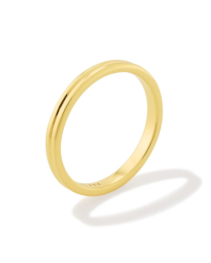 Looking for a ring that’s simple, dainty, and designed to shine season after season? You’ll be adding the Morgan Band Ring in 18k Gold Vermeil to your cart ASAP. Whether you’re wanting an everyday essential or a band to pair with a larger statement style (hint: engagement ring!), you can’t go wrong with this classic. Metal 18k Yellow Gold Vermeil What is Vermeil? Vermeil (that’s pronounced ver-may) is a gold plating technique that dates back to the 19th century. While other jewelers plate over less durable metals, our vermeil starts with a Sterling Silver base and is plated with just over 2.5 microns of 18k Gold to create a more timeless piece, worthy of the Demi-Fine name. Learn More About Metals & Care Size 0.10"WDue to the one-of-a-kind nature of the medium, exact colors and patterns ma Classic Everyday Stackable Rings In Recycled Gold, Everyday Classic Stackable Rings In Recycled Gold, Classic Everyday Halo Rings, Classic Midi Rings In Recycled Gold For Gifts, Classic Midi Rings In Recycled Gold As A Gift, Formal Recycled Gold Stackable Rings With Round Band, Formal Stackable Rings In Recycled Gold, Formal Stackable Round Band Rings In Recycled Gold, Formal Stackable Rings With Round Band In Recycled Gold