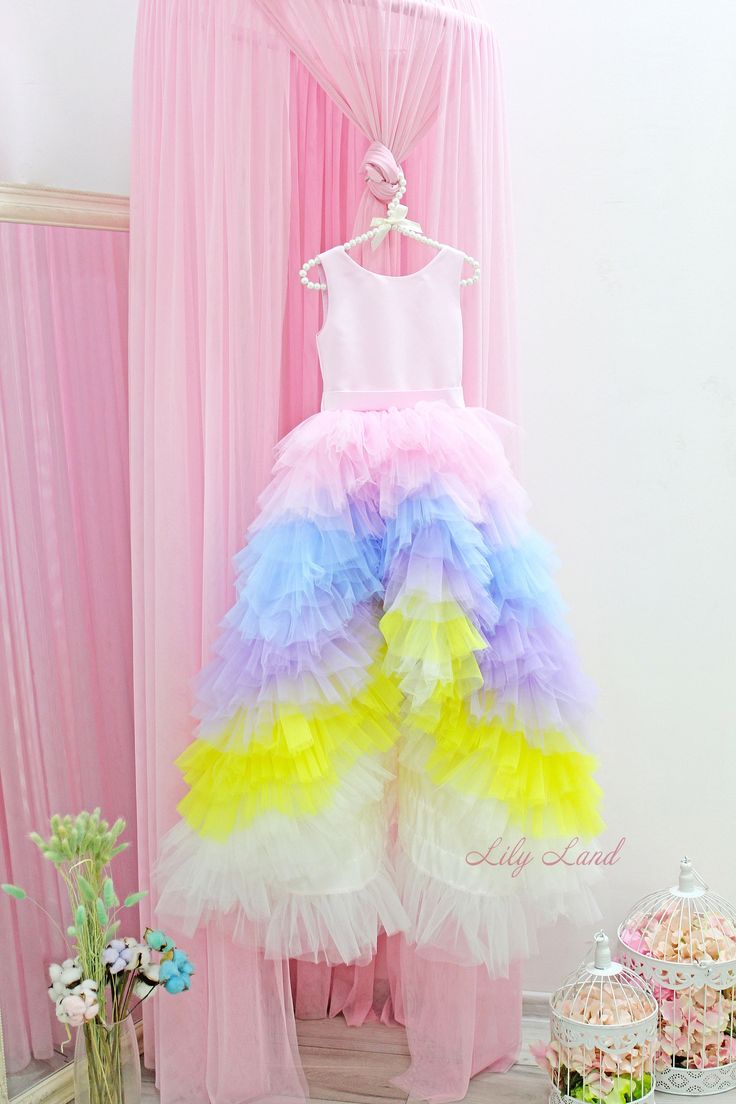 Multicolor Tulle Fairy Dress For Summer, Multicolor Summer Dress For Pageant, Multicolor Ruffled Fairy Dress For Party, Fitted Multicolor Princess Dress With Ruffles, Princess Style Multicolor Fairy Dress For Summer, Multicolor Fairy Dress With Ruffles For Party, Whimsical Multicolor Tutu Dress For Parties, Multicolor Tutu Dress For Spring Party, Whimsical Summer Princess Dress For Fancy Dress