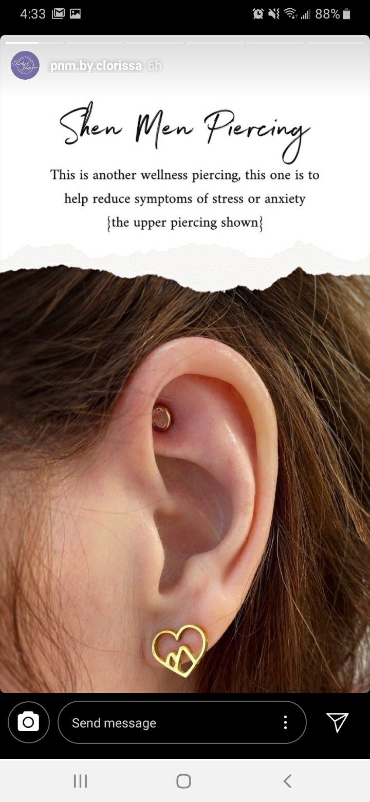 an ear with the words sea man piercing on it