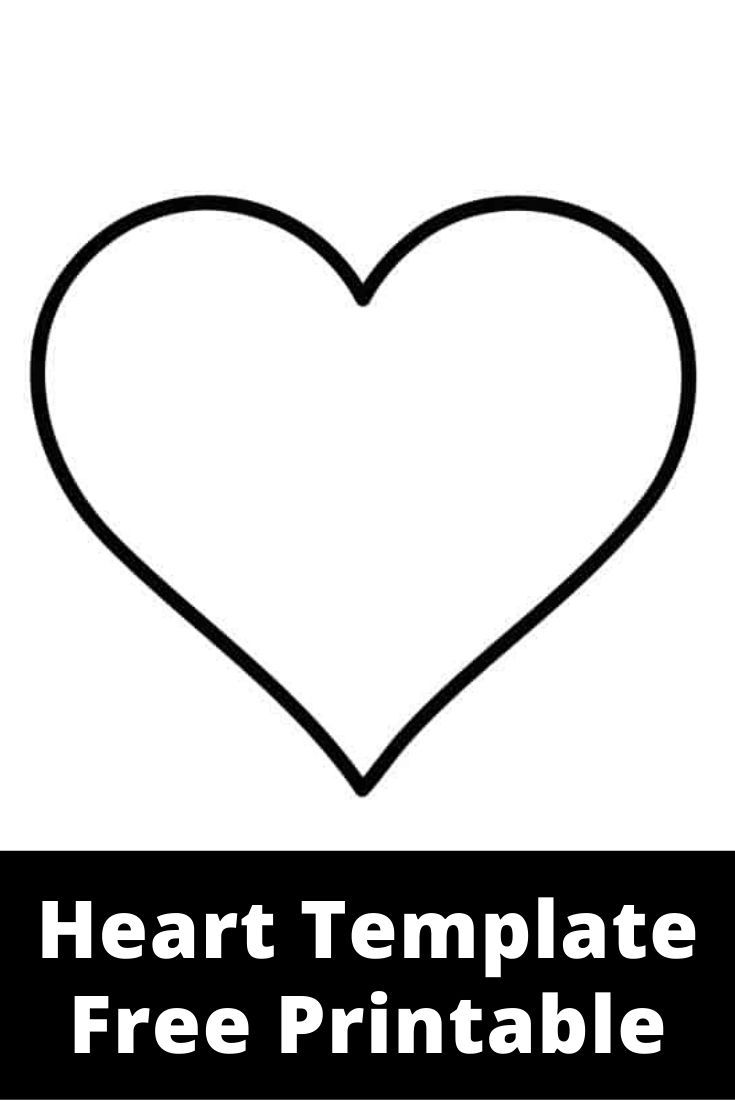 a black and white heart with text that reads,'free printable heart template for kids