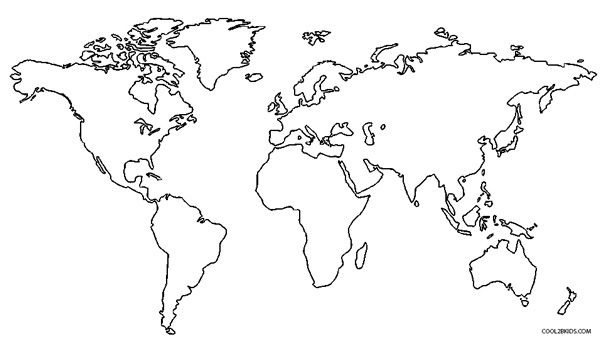 a black and white map of the world