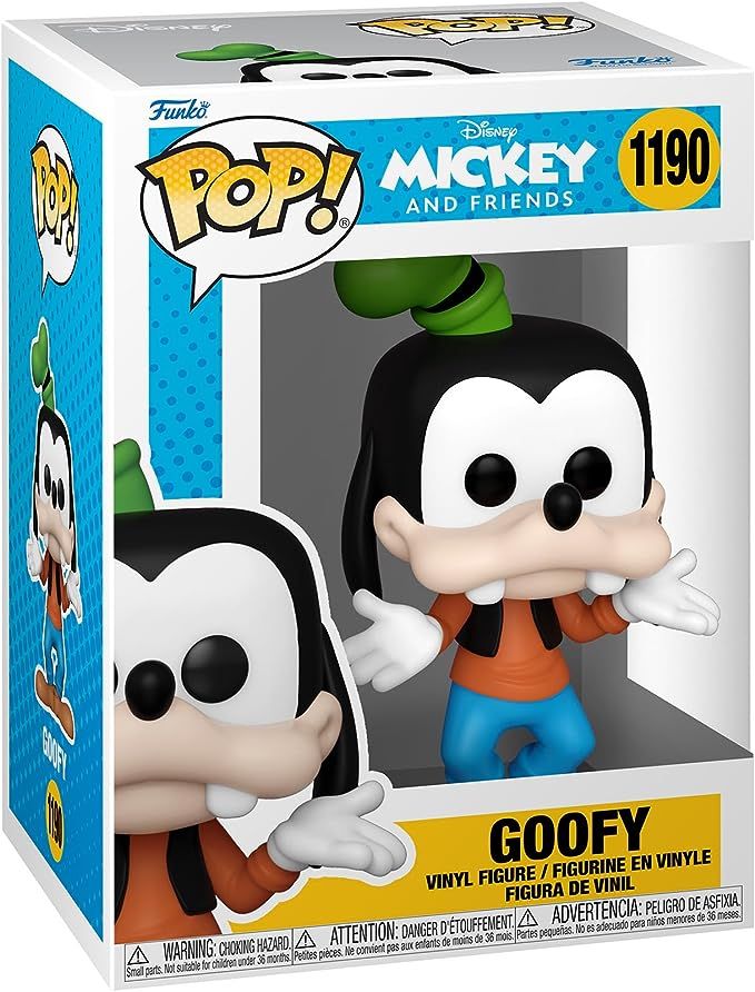 the goofy funky pop vinyl figure is in its original box and it's ready to be