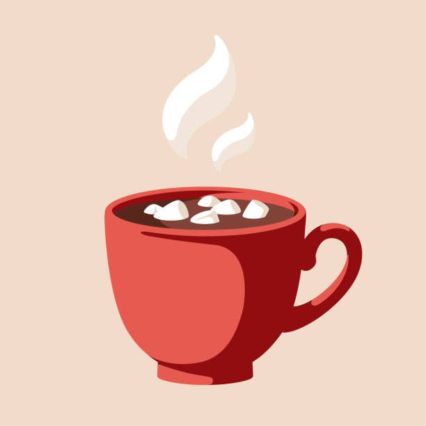 a red cup filled with hot chocolate and marshmallows