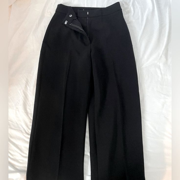 Never Worn, Perfect Condition! No Holes, Stains, Etc. Straight Leg. Amazing Quality. I Bought Them For Work But They Didn’t End Up Fitting. Grab Them While You Can For A Very Good Deal! ***Fast Shipping! Tailored Black Bottoms With Button Closure, Tailored Black Pants With Button Closure, Formal Black Wide Leg Pants With Button Closure, Black Dress Pants With Button Closure For Formal Occasions, Black Formal Dress Pants With Button Closure, Formal Black Dress Pants With Button Closure, Black Wide Leg Dress Pants With Button Closure, Black Wide-leg Dress Pants With Button Closure, Classic Black Pants With Buttons