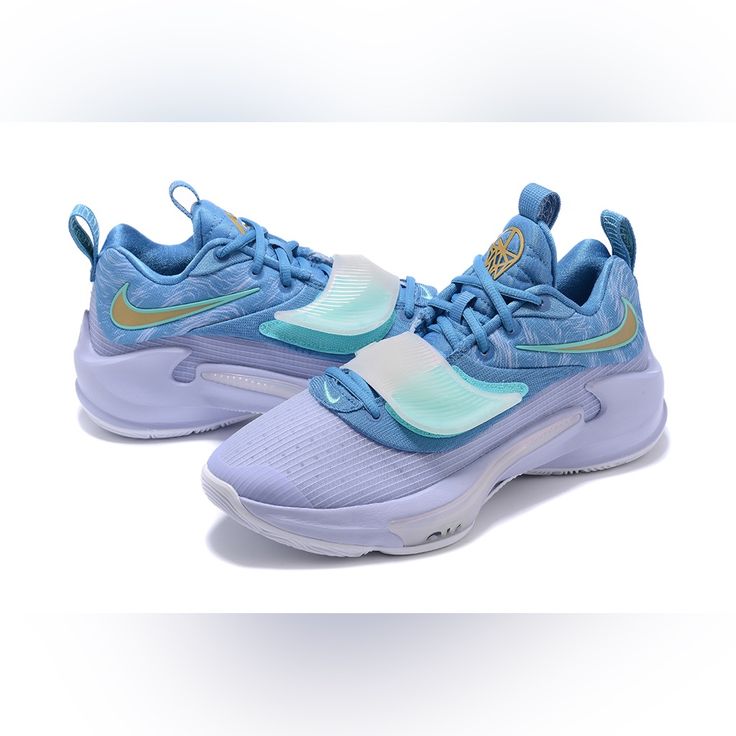 Nike Zoom Freak 3 "Dutch" Sneakers Dutch Blue/Metallic Gold-Ghost Size Men 9 Women 10.5 Nike Airmax 270, Dutch Blue, White Leather Sneakers, Mens Nike Air, Basketball Sneakers, University Blue, Blue Sneakers, Golf Shoes, Nike Air Max 90