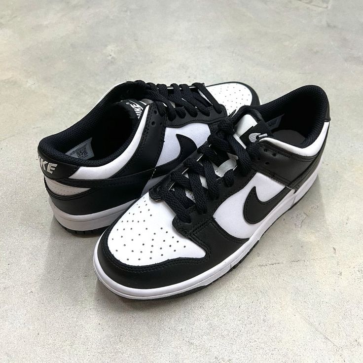 Nike Kids (Gs) Dunk Low Retro White Black Panda Cw1590 100 - New Dunks Panda, Low Dunks, Nike Kids, Dunk Low, Kids Nike, Shoes Nike, White Nikes, Kids Shoes, New Color