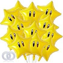 a bunch of yellow balloons with faces on them