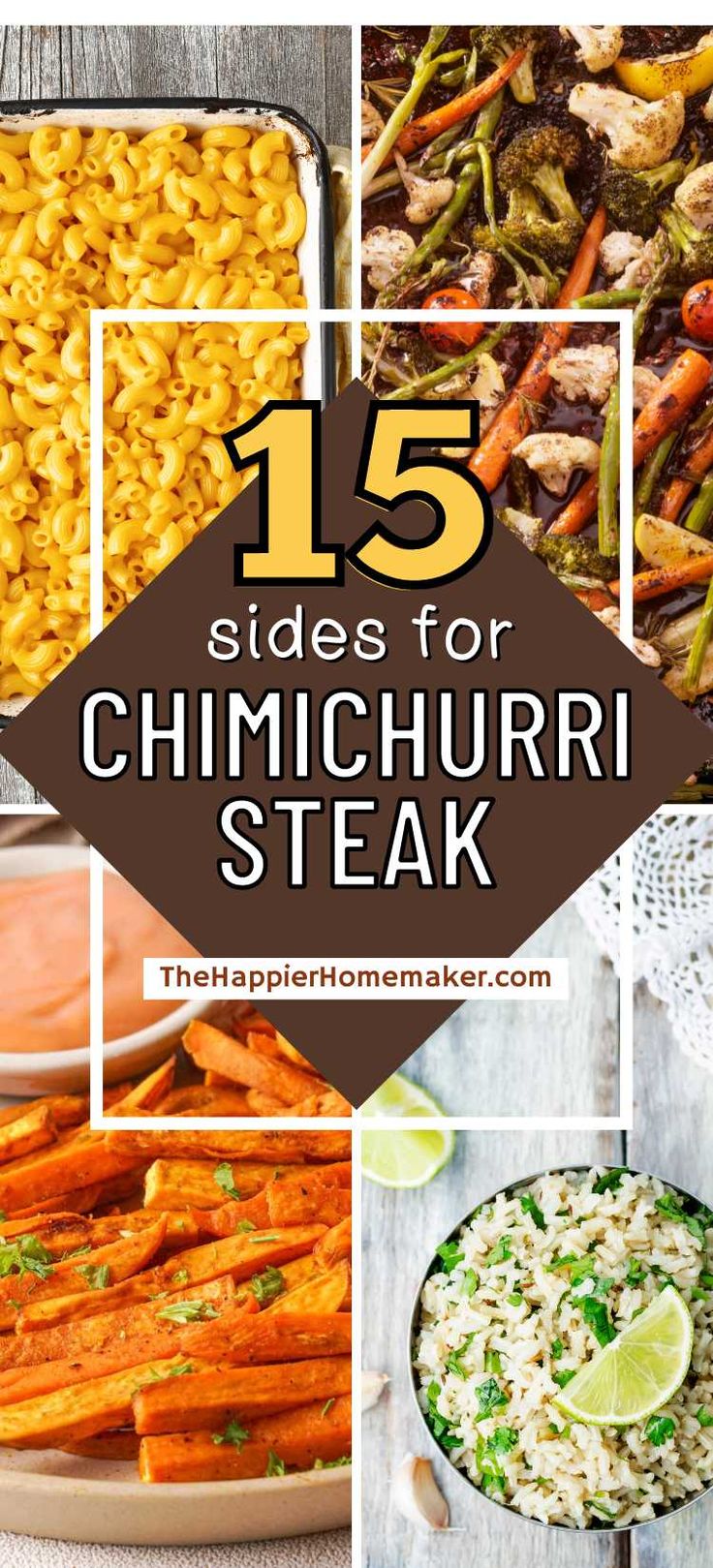 the top 15 side dishes for chimichurri steak, including rice and carrots