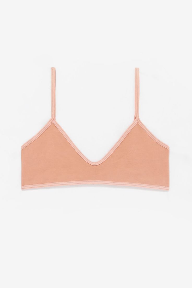 Peach Beach Spring Low-cut Camisole With Built-in Bra, Summer Cotton Bra, Summer Everyday Cotton Bra, Everyday Summer Triangle Top Bra, Casual Everyday Summer Bra, Summer Cotton Loungewear Bra, Summer Cotton Bra For Loungewear, Cotton Bra For Summer Loungewear, Low-cut Bra Friendly Top