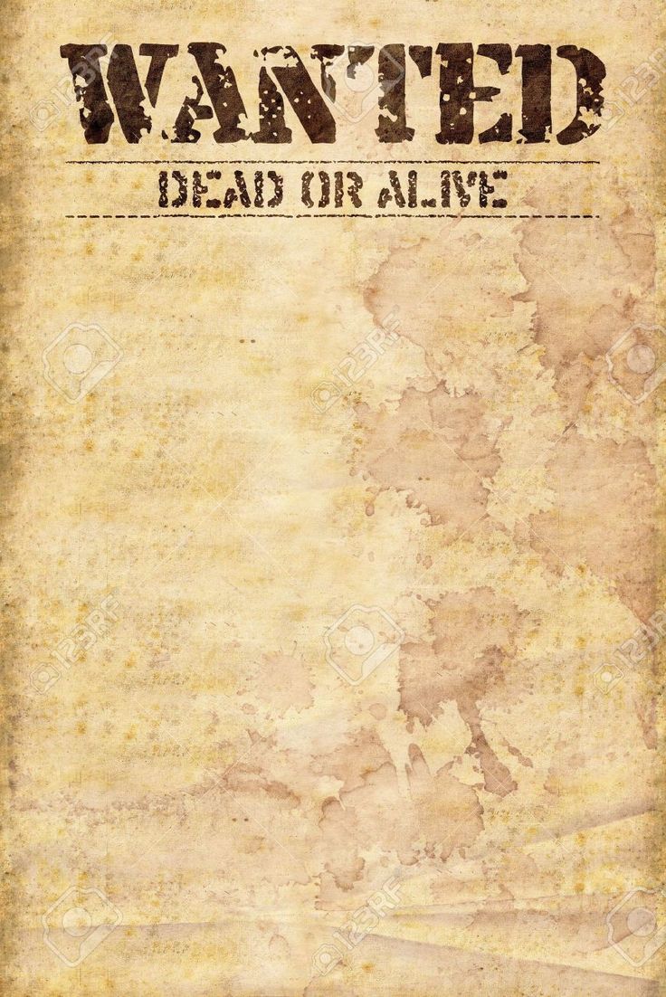 an old wanted poster with the words dead or alive