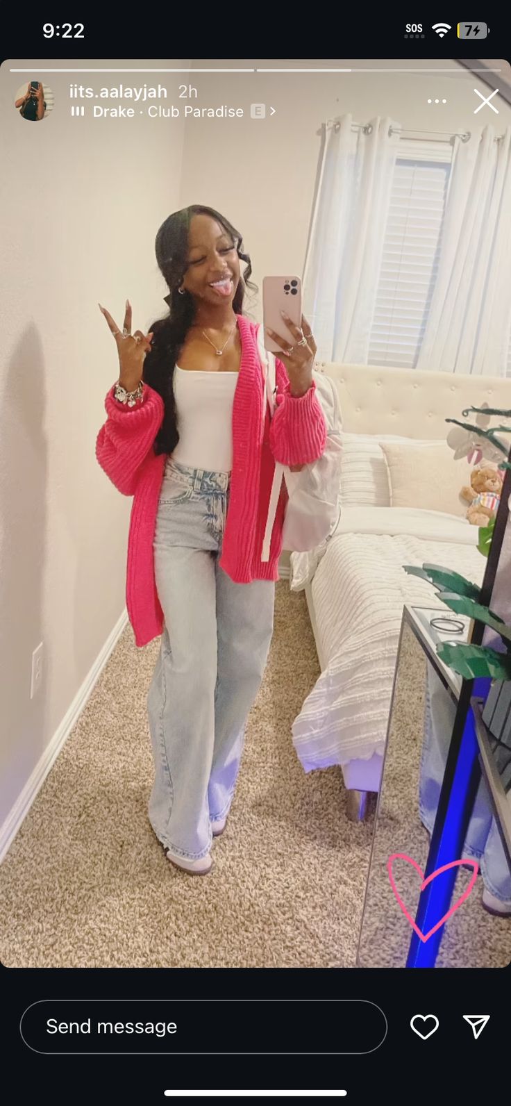 78 Degree Weather Outfit Summer, Birthday Outfits For School Winter, Shein Cardigan Outfit, Style Pink Cardigan, Cute Cardigan Outfits Black Women, Black Cardigan Outfit Black Women, Pink Fall Outfits Black Women, Half Cardigan Outfits, School Chill Outfits