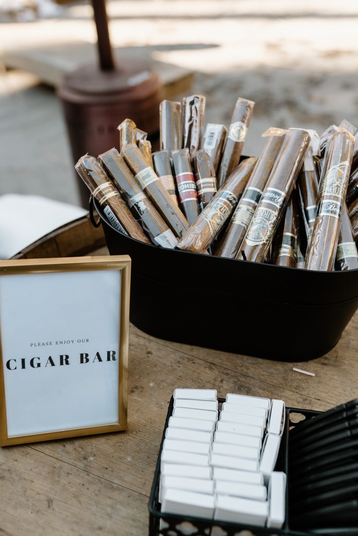 Wedding Cigar Bar – The Courtney Evett Cigars For Wedding, Fall Wedding Bar Ideas, Cigars At Wedding Receptions, Custom Cigars Wedding, Wedding Cigars Ideas, Bud Bar At Wedding, Wedding Bar Area, Cigars Wedding, Wedding Wine Bar