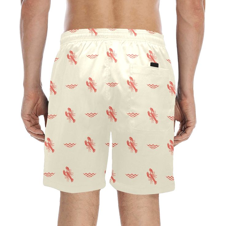 Men Swim Trunks - the perfect beach buddy for any self-respecting water lover! These mid-length shorts are designed for maximum style and comfort, whether you're catching some waves, lounging in the sun, or playing beach volleyball. With front and back pockets, you'll have plenty of space for your sunscreen, phone, and other essentials, while the mesh lining and drawstring ensures a snug and secure fit.FEATURES:- Type: 100% Polyester, for men, casual shorts, All-Over Printing.- Designed for fash