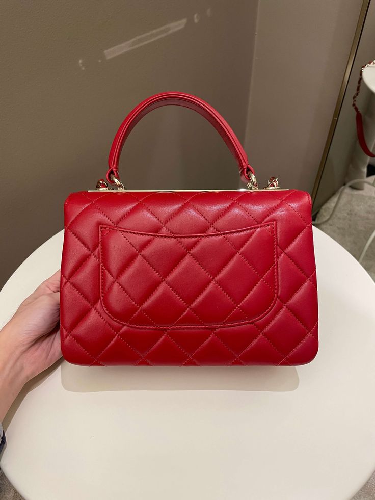 Chanel Trendy Cc Flap BagRed Stiff Lambskin LGHWSmall 25 x 17 x 11 cmChain drop 49.5 cm29 Series Aug 20209.5/10 Excellent (faint rubs at base and minor lines under flap otherwise almost like new)Includes dust bag, ation card and receiptRTP current 9910 sgdPrice was 5900 sgdPrice now 5400 sgd 4020 usd CN5350-01 High-end Top Handle Bag With Cc Turnlock Closure, Rectangular Shopping Bags With Cc Turnlock Closure, High-end Bags With Cc Turnlock Closure And Double Flap, Luxury Satchel With Cc Turnlock Closure And Double Handle, High-end Rectangular Shoulder Bag With Cc Turnlock, Double Flap Satchel For Shopping, Classic Red Shoulder Bag With Cc Turnlock Closure, Luxury Red Shoulder Bag With Cc Turnlock Closure, Designer Red Flap Bag For Shopping