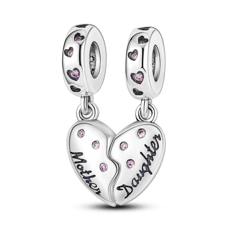 "\"Capture the everlasting bond between mother and daughter with a beautifully crafted Sterling Silver 925 charm. This piece is more than jewelry; it's a symbol of the unbreakable love, shared memories, and endless support between a mother and her daughter. Gift a moment that lasts a lifetime with this heartfelt expression of love.\" The perfect gift for your Mother, sister, daughter, best friend, girlfriend. Buy it and divide the charms between you and your mother or daughter" Mother And Her Daughter, Gifts For Daughters, Gifts For Moms, Love Charms, Mother And Daughter, Love Mom, Diy Schmuck, Bijoux Diy, Pink Love