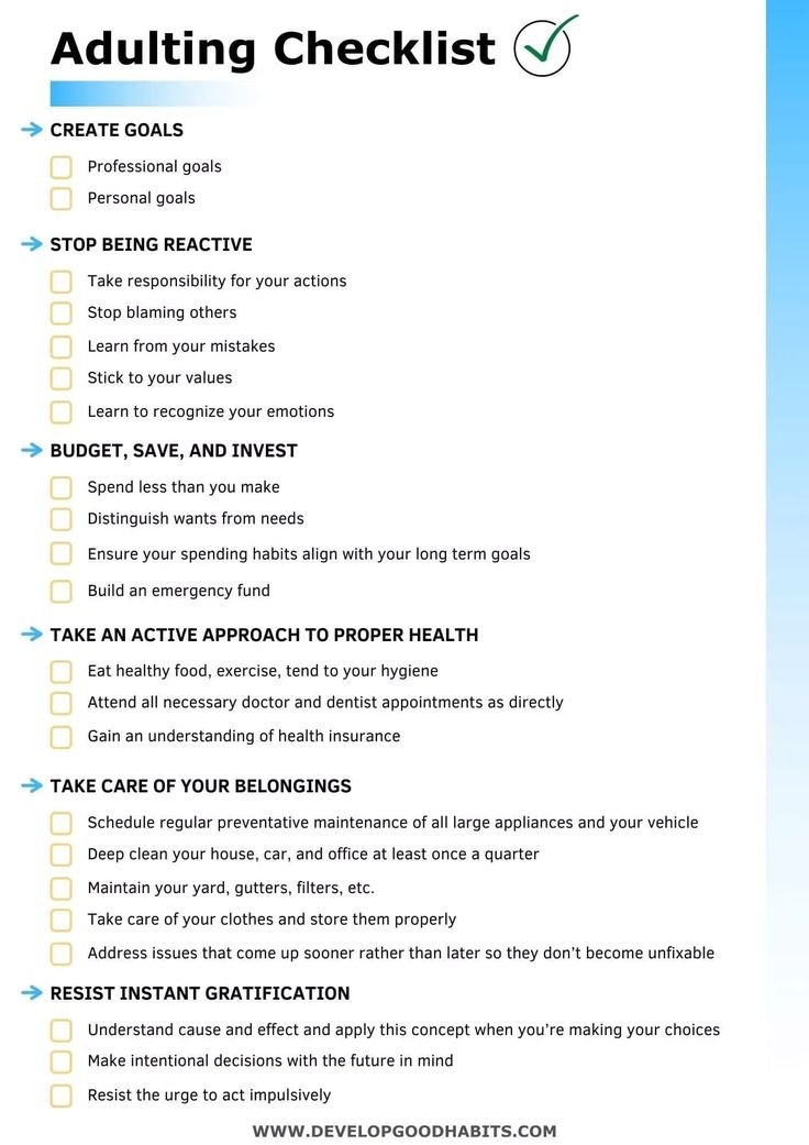 This simple adulting checklist highlights some of the most important personal development skills you need to improve to begin to be an "adult". The checklist can be downloaded as a free pdf. check it out, and learn more about why these six simple ideas are so important to becoming a responsible adult, The Checklist To Live The Life, How To Be An Organized Person, Personal Needs List, Adulting 101 Free Printable, 1% Improvement, Personal Development Journal, Adulting 101 Checklist, Adulting Tips 20s, How To Be A Grown Up