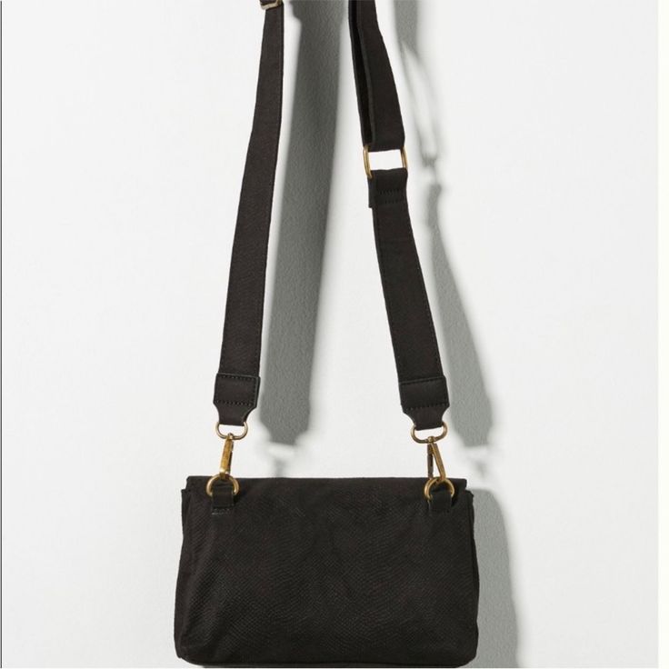 Anthropologie Envelope Crossbody Bag In Black Everyday Clutch Belt Bag With Adjustable Strap, Versatile Black Clutch With Cell Phone Pocket, Everyday Clutch With Adjustable Strap, Black Crossbody Pouch With Detachable Strap, Black Everyday Use Crossbody Pouch, Daily Use Crossbody Clutch With Magnetic Closure, Black Everyday Crossbody Pouch, Everyday Black Crossbody Pouch, Black Crossbody Belt Bag For Everyday